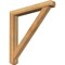Ekena Millwork Traditional Craftsman Rough Sawn Bracket w/ Offset Brace, Western Red Cedar, 6"W x 44"D x 44"H BKT0604X44X44TRA04RWR - alternate 1